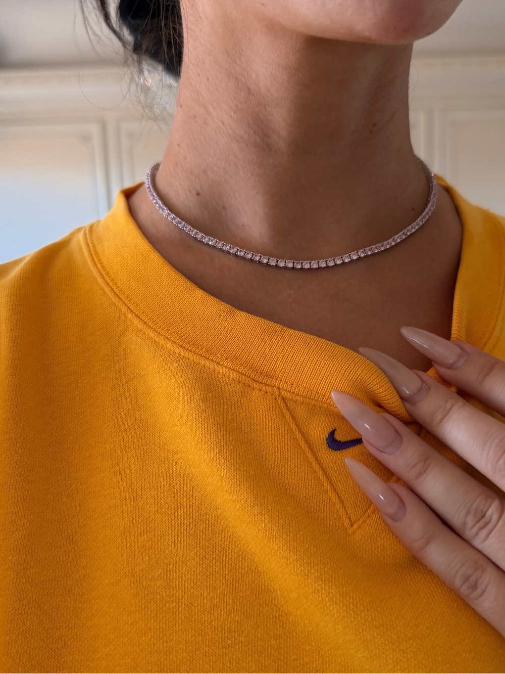 Pink Tennis Necklace - Picture 3 of 4